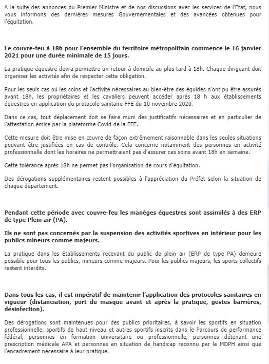 Flash infos su 16-01-21